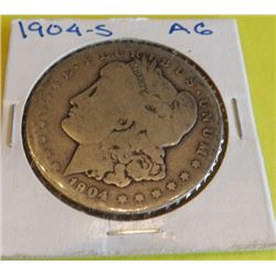 1904 S AG Grade Morgan Dollar