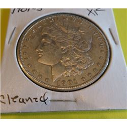 1901 s XF Cleaned Morgan Dollar