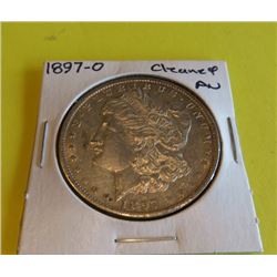 1897 O Cleaned AU Grade Morgan