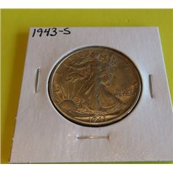 1943 S better Date Walking Liberty Half Dollar