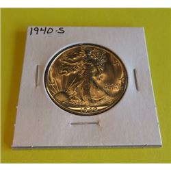 1940 S Better Date BU Grade Walking Liberty Half