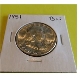 1951 BU Grade Franklin Half Dollar