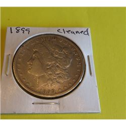 1899 P Better Date Cleaned Morgan Silver Dollar