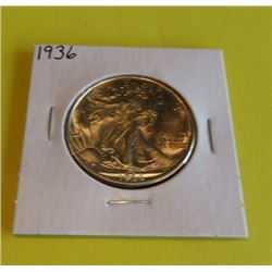 1936 BU Grade Walking Liberty Half Dollar