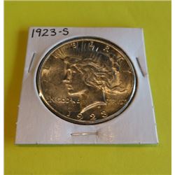 1923 S Better Date BU Grade Peace Dollar