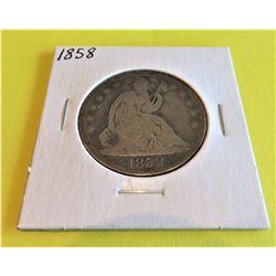1858 Seated Liberty Half Dollar