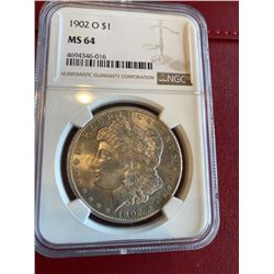 1902 o MS 64 NGC Morgan Dollar