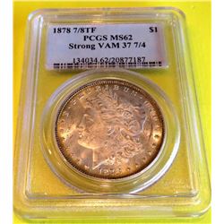 1878 7/8TF MS62 PCGS VAM 37 7/4