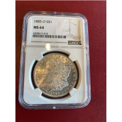 1885 O MS 64 NGC Morgan Silver Dollar