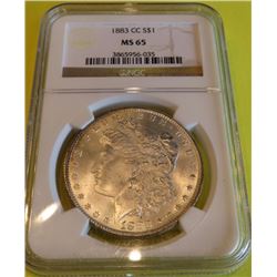 1883 Carson City MS 63 NGC Morgan Dollar