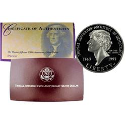 1993 Thomas Jefferson Silver Commemorative