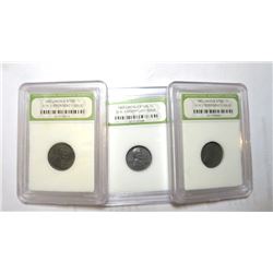 (3) Emergency Issue Steel Cents in Slab