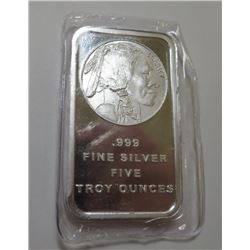 5 oz Buffalo Design Silver Bar