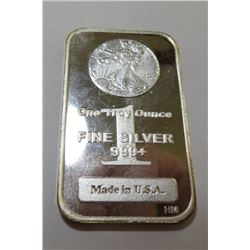 1 oz. Walking Liberty Design Silver Bar