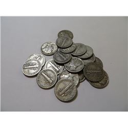20 pcs. Mercury Dimes - 90% Silver