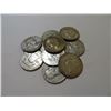 Image 2 : 10 pcs. Franklin and Kennedy Half dollars 90%