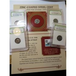 5 pc. Zinc-Steel WWII Wheat Cent Set