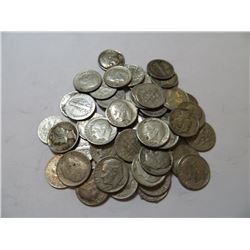 50 pcs. Mercury / Roosevelt 90% Silver Dimes