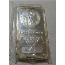 5 oz. Walking Liberty Design Silver Bar