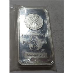 5 oz. Silver Bar Walking Liberty Design