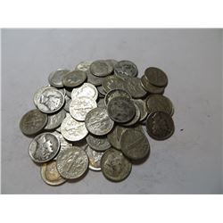 50 pcs. Mixed Barber / Roos. / Mercury Dimes