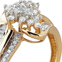 1/3 tcw. Natural Diamond Ring in 10k YG Sz. 8