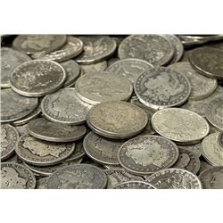Lot of 100 Morgan Silver Dollars - AG-AU