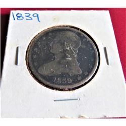 1839 Capped Bust Left Facing Half Dollar