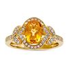 Image 1 : 10k YG Natural Citrine and Diamond Ring