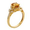 Image 2 : 10k YG Natural Citrine and Diamond Ring