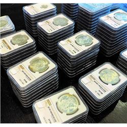 (10) Random Date MS 63 Morgan Silver Dollars