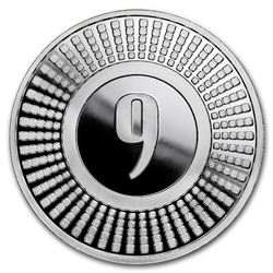 1 oz Silver Round Radial Design