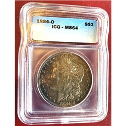 1884 O ICG Graded Morgan Silver Dollar