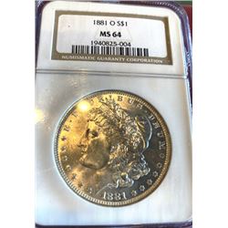 1881 O Better Date MS 64 NGC Morgan Dollar