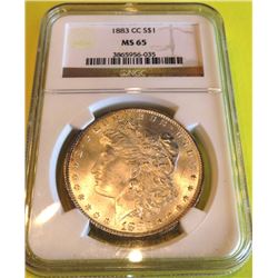 1883 Carson City MS 63 NGC Morgan Dollar