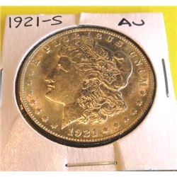 1921 S AU Grade Morgan Silver Dollar