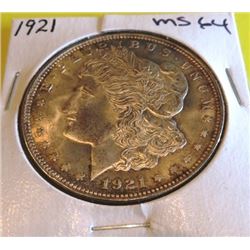1921 MS 64 Morgan Silver Dollar
