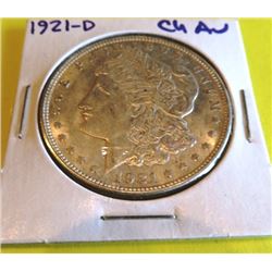 1921 D CH AU Better Date Morgan Dollar