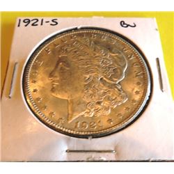 1921 S BU Grade Morgan Silver Dollar