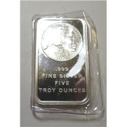 5 oz. Buffalo Design Silver Bar - .999 Pure