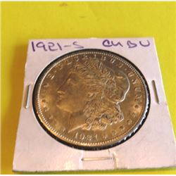 1921 S CH BU Morgan Silver Dollar