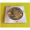 Image 1 : 1889 BU Grade Morgan Silver Dollar