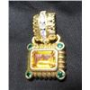 Image 1 : Vermeil Gold Sterling and Gemstone Pendant