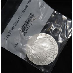 1 oz Silver Incused Indian Design Round