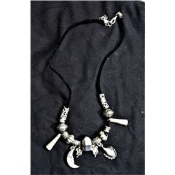 Silvertone Metal Fetish Necklace