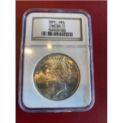 1923 MS 65 NGC Peace Silver Dollar