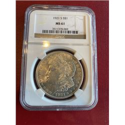 Better Date 1921 S MS 61 NGC Morgan Dollar