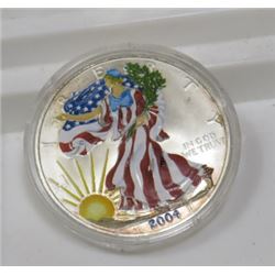 2004 US Silver Eagle Painted Patriotic