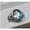 Image 1 : Sterling Silver and Natural Blue Topaz Ring
