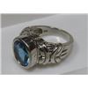 Image 2 : Sterling Silver and Natural Blue Topaz Ring